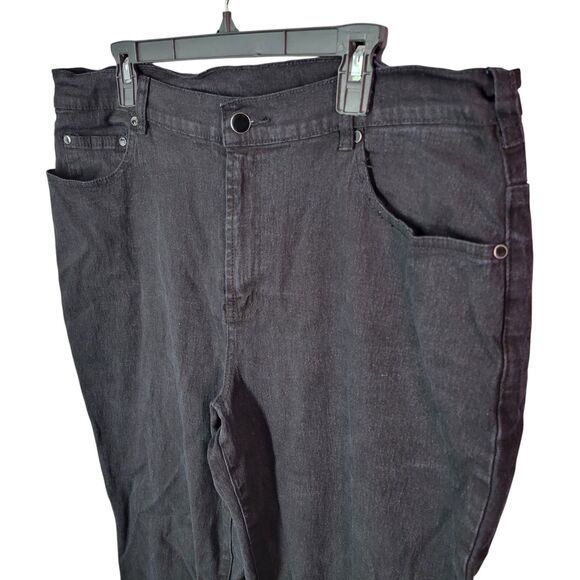 DG2 by Diane Gilman Womens Size 18W Black Solid Bootcut Jeans - Picture 9 of 11